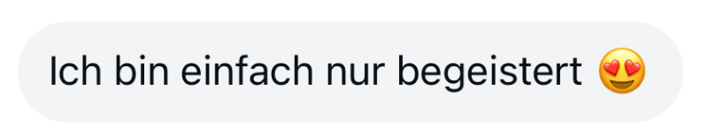 Screenshot: Feedback zur App