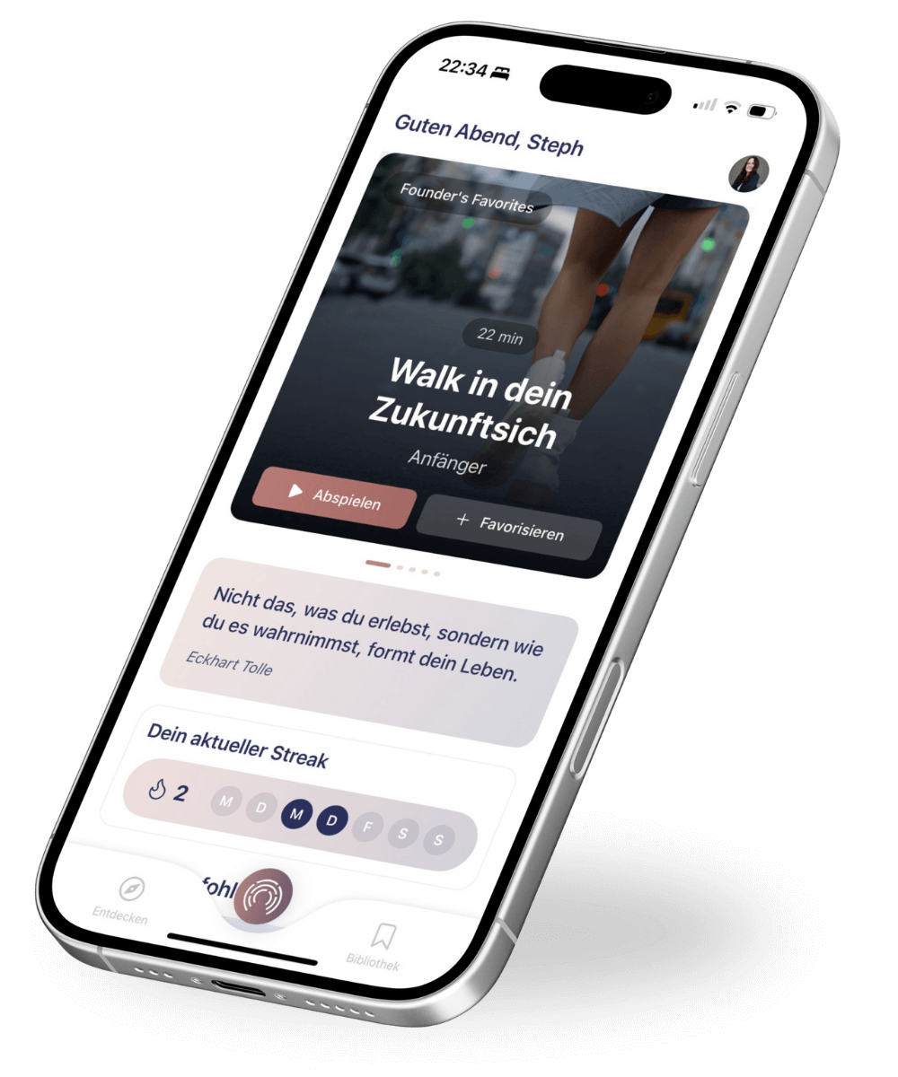 Mockup Startscreen der OYLApp | Own Your Life App